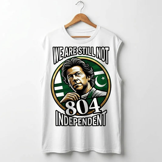 imran Khan Inspired 804 Independence Edition Oversized Sleeveless T-Shirt