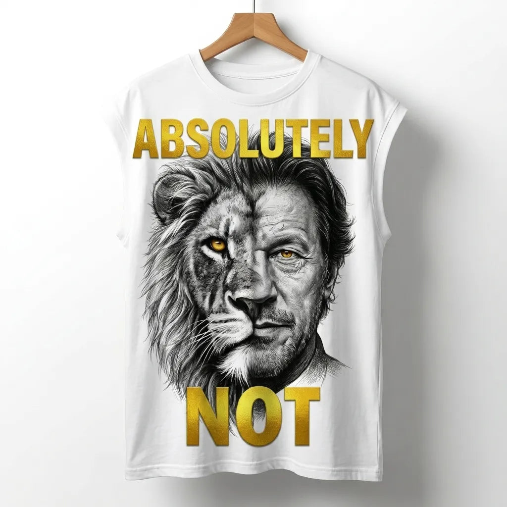 Marten Streetwear – Imran Khan “Absolutely Not” Premium Graphic Oversized Sleeveless T-Shirt