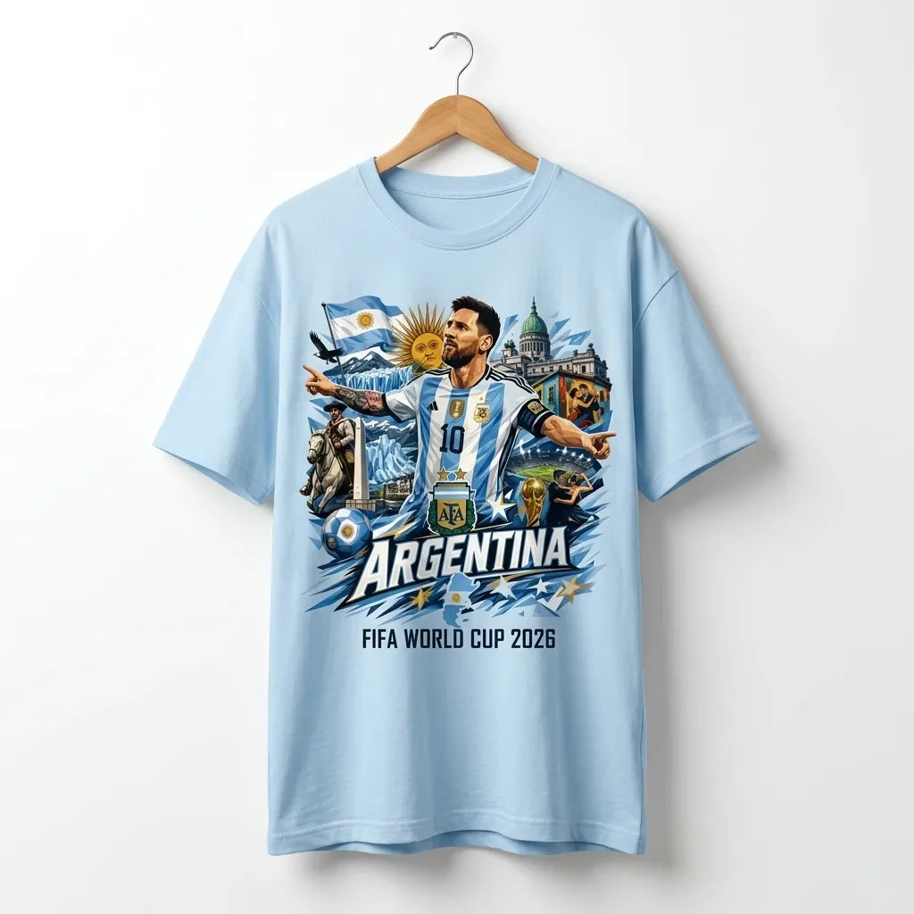 Argentina Football Graphic Oversized T-Shirt | Marten Streetwear Pakistan