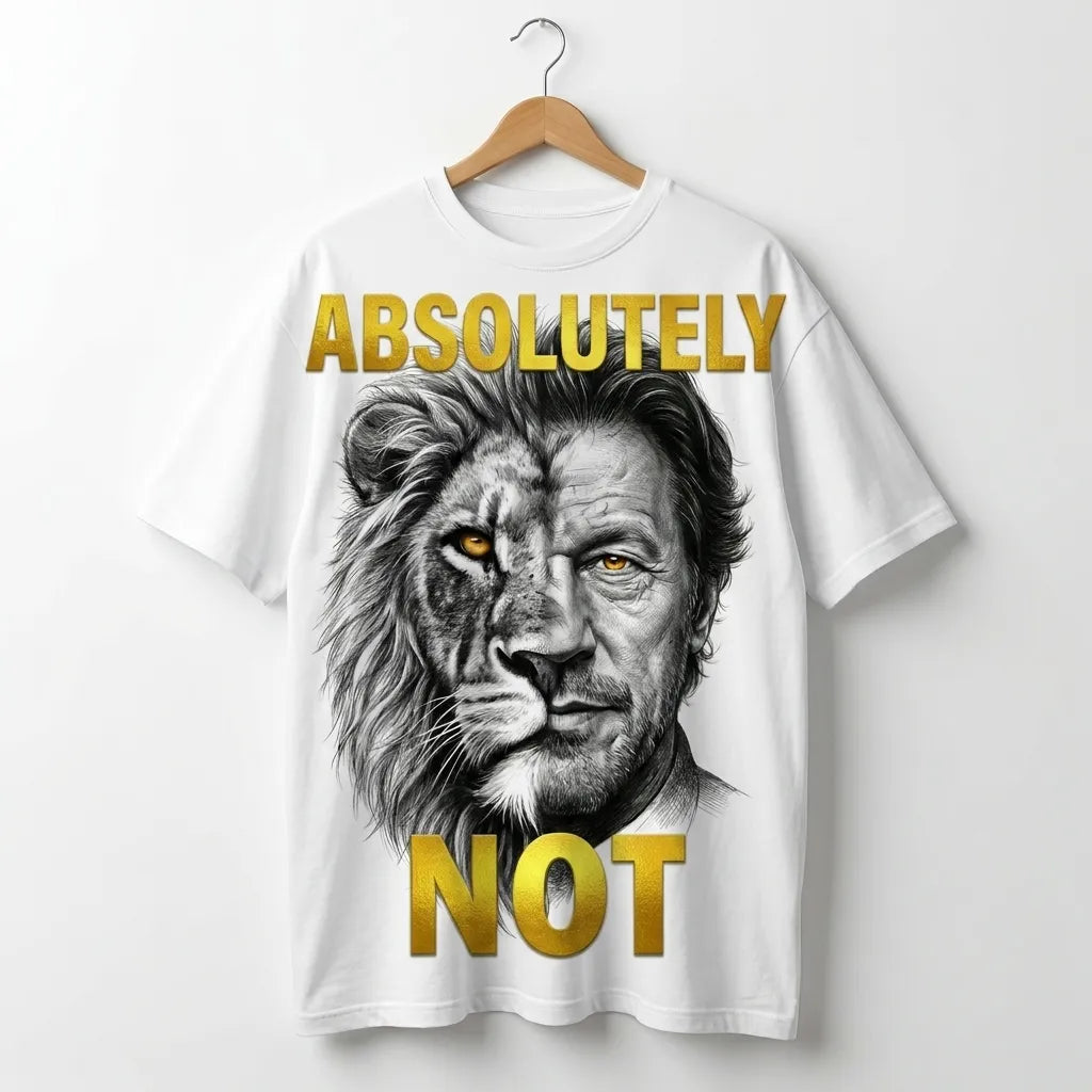 Marten Streetwear – Imran Khan “Absolutely Not” Premium Graphic Oversized T-Shirt