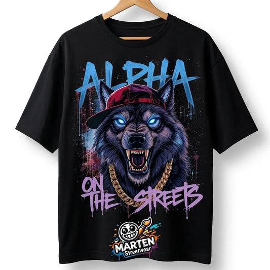 Alpha On The Streets Oversized Graphic T-Shirt