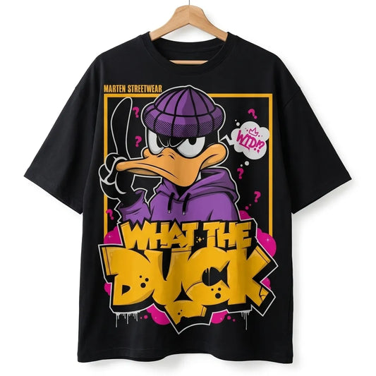 Marten Streetwear "What The Duck" Oversized Graphic T-Shirt