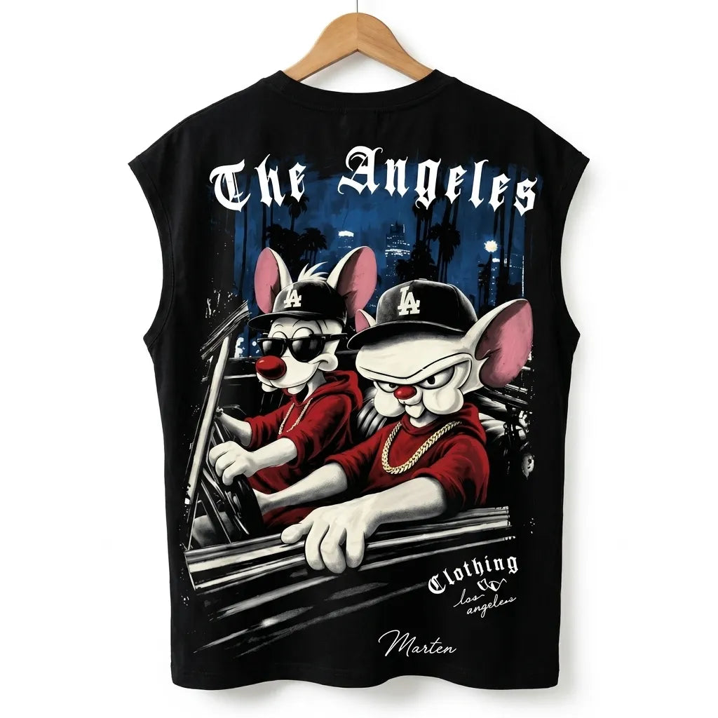 Los Angeles Sleeveless Oversized Streetwear Tank | Marten Streetwear Pakistan