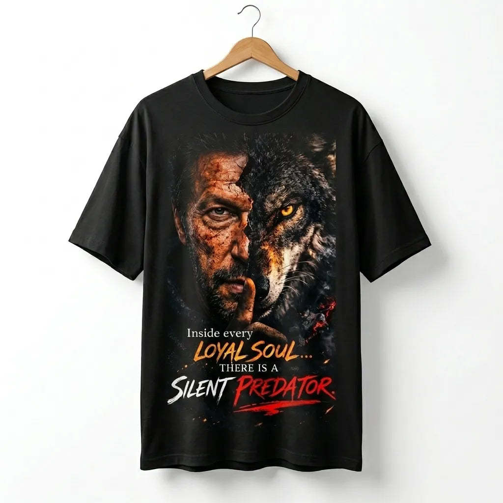 Loyal Soul Silent Predator Oversized T-Shirt – Inspired by Leadership, Courage & Resilience