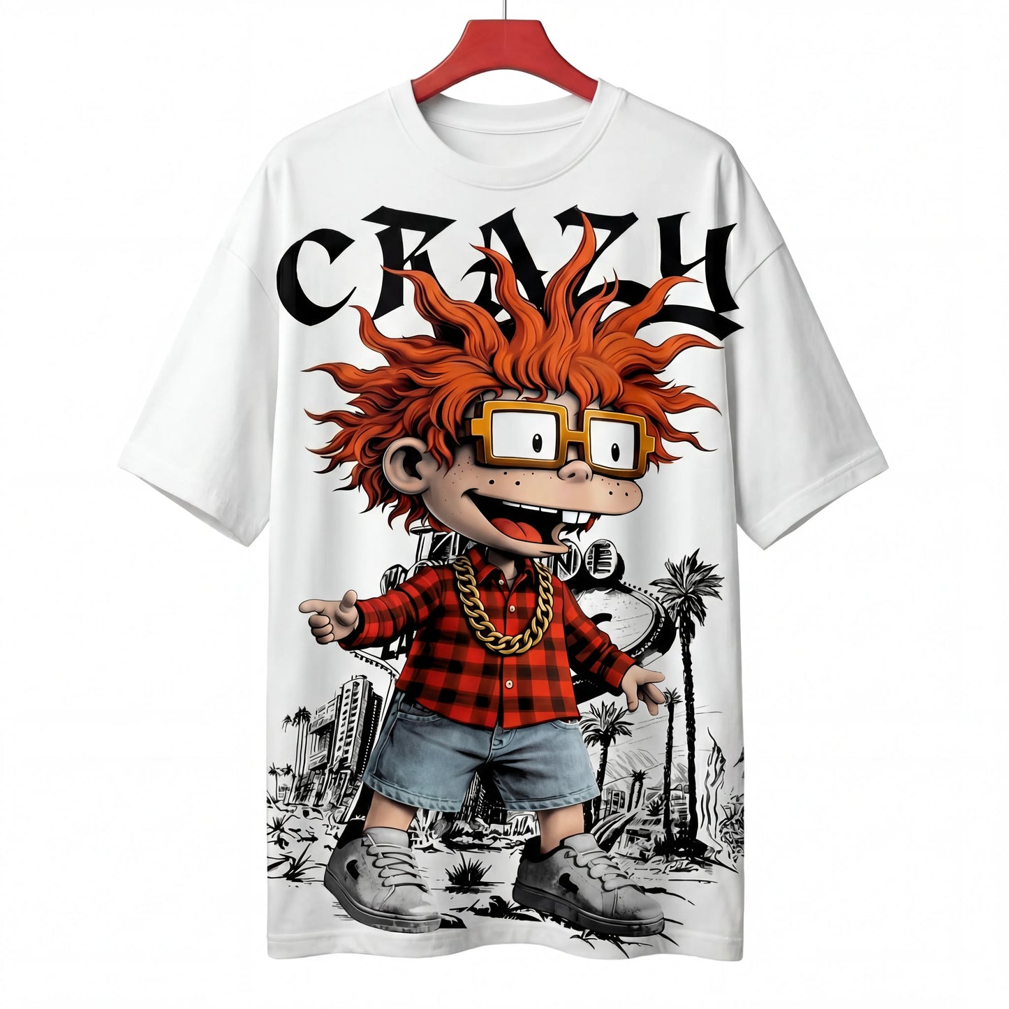 'CRAZY' Nostalgia Oversized Graphic Tee | Marten Streetwear