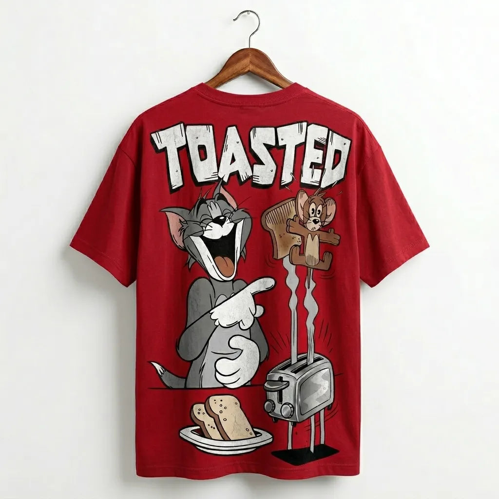 "TOASTED" Graphic Oversized Tee