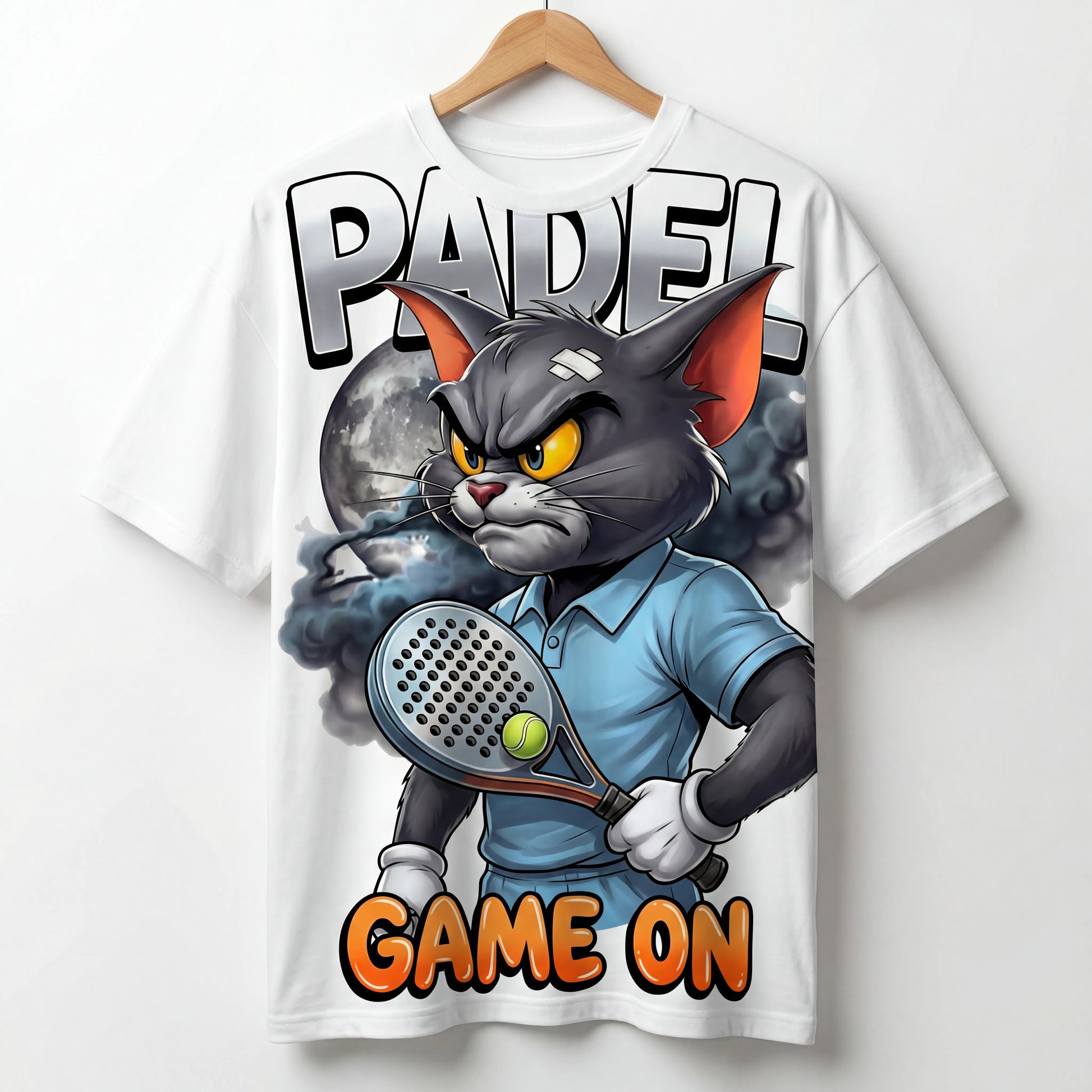 PADEL GAME ON" Tom & Jerry Cartoon T-Shirt - Men & Women