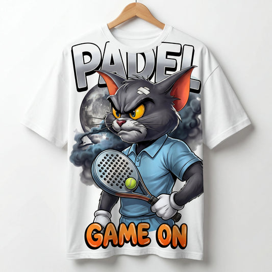 PADEL GAME ON" Tom & Jerry Cartoon T-Shirt - Men & Women