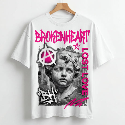 Brokenheart" Oversized Graphic Tee l The "Lost Love" Anarchy