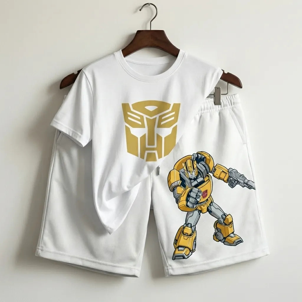 Marten Streetwear – Bumblebee "Heroic Autobot Scout" Oversized Drop Shoulder T-Shirt & Shorts fro kids