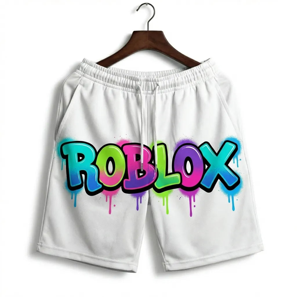 The "Roblox Legend" Gamer Oversized Tee & Shorts– Vibrant Colors Streetwear for Kids